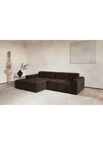 Ecksofa COTTA "Sento", espresso, B:280cm H:76cm T:172cm, 96% POLYESTER (PES) 4% POLYAMID (PA), Sofas, Ecksofa