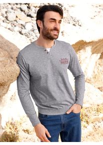 Langarmshirt Catamaran "Langarm-Shirt", Herren, Gr. 60/62, anthrazit, meliert, 100% Baumwolle, meliert, Shirts Langarmshirt