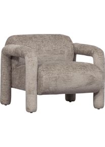 Loungesessel Woood "Lenny mit Grobstruktur-Velvetbezug und Armlehnen B 76 x T 82 x H 65 cm", sand, B:76cm H:65cm T:82cm, Sessel, Loungesessel, Sehr hohe Verschlei&szlig;festigkeit, Tragkraft 120 kg, Pfleiglicht