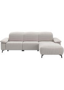 Ecksofa Musterring "MR 370, intelligenter Komfort im modernen Design", beige (wei&szlig;), B:280cm H:83cm T:180cm, 95% Polyester, 5% Nylon, Sofas, Ecksofa, Optionale Relaxfunktion, flexible Kopfteile & klappbare Armlehnen