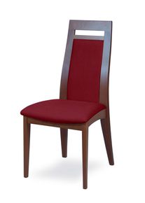 Esszimmerstuhl Home Affaire "CLIO", nuss, bordeaux, nussbaum, bordeaux, B:48cm H:101cm T:58cm, Massivholz, St&uuml;hle, Esszimmerstuhl, Stuhl mit wasserabweisender Stoff