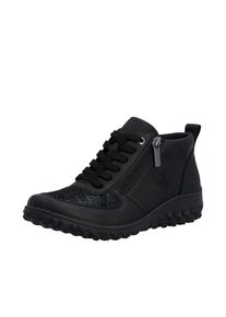 Sneakerboots Rieker, Damen, Gr. 42, schwarz, Lederimitat, Schuhe Sneakerboots, High Top Sneaker, Schn&uuml;rboots, Stiefelette mit weichem Schaftrand