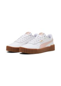 Sneaker Puma "CARINA 3.0", Damen, Gr. 38, Puma wei&szlig;, mauve mist, Leder, unifarben, Schuhe Sneaker, f&uuml;r sportliche Looks, aus Leder, mit weichem Textilfutter