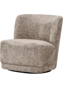 Drehsessel Woood "Atty mit struktur-Velvetbezug und Drehmechanismus B 74 x T 65 x H 75cm", beige (sand), B:74cm H:75cm T:65cm, Sessel, Drehsessel, Sehr hohe Verschlei&szlig;festigkeit, montiert geliefert, Tragkraft 120 kg
