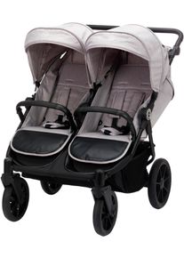 Zwillingsbuggy fillikid "Duette, grau", Baby, grau, Aluminium, Nylon, Polyester, Stahl, Kinderwagen Zwillingsbuggy, auch als Geschwisterwagen verwendbar; nur 75 cm breit