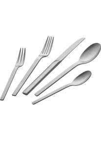 Besteck-Set Zwilling "Minimale", silber (edelstahlfarben), 30 tlg., Edelstahl 18/10, Essbesteck-Sets, Besteck-Set, Rostfrei, mattiert oder im Vintage Look (geh&auml;mmert)