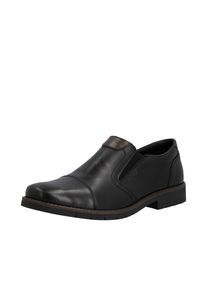 Slipper Rieker, Herren, Gr. 47, schwarz, Glattleder, festlich, Schuhe Slipper, Schlupfschuh, Business-Slipper, Halbschuh, Anzugschuh