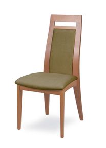 Esszimmerstuhl Home Affaire "CLIO", buche, moss, buche natur, moss, B:48cm H:101cm T:58cm, Massivholz, St&uuml;hle, Esszimmerstuhl, Stuhl mit wasserabweisender Stoff