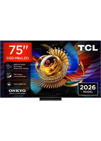 TCL QLED Mini LED-Fernseher "75Q7D ProX1", Energieeffizienz: E, schwarz, 75 &Prime;, Fernseher, QLED Mini LED-Fernseher