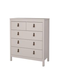 Kommode Home Affaire "Madrid, Aufbewahrung, Schubladenschrank, Stauraum", cashmere, B:82,3cm H:98,9cm T:38,4cm, Holzwerkstoff, Sideboards, Kommode, Skandinavisches Design, Wahlweise Leder- oder Metallgriffe