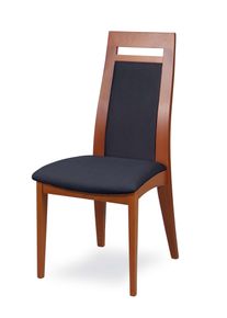 Esszimmerstuhl Home Affaire "CLIO", braun (kirsch, schwarzgrau, kirschbaum, schwarzgrau), B:48cm H:101cm T:58cm, Massivholz, St&uuml;hle, Esszimmerstuhl, Stuhl mit wasserabweisender Stoff
