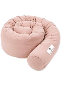 Julius Z&ouml;llner Nestchenschlange JULIUS Z&Ouml;LLNER "Musselin", rosa (dustyrose), Bezug: 100% Baumwolle. Obermaterial: 100% Baumwolle. F&uuml;llung: 100% Polyester, Bettnestchen, Nestchenschlange, Made in Germany