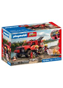 Konstruktions-Spielset Playmobil "Feuerwehr-Pickup (72194), City Action", bunt, Spielbausteine, Kinder, Kunststoff, Konstruktions-Spielset, Made in Europe