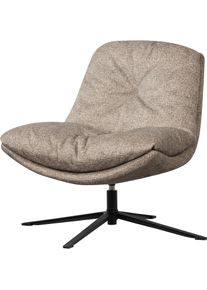Drehsessel Woood "Arve mit Gewebtem Bezug und Drehmechanismus B 82 x T 87 x H 86 cm", natur, B:82cm H:86cm T:87cm, Sessel, Drehsessel, Sehr hohe Verschlei&szlig;festigkeit, Tragkraft 120 kg, Metallgestell