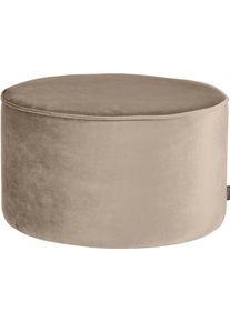 Hocker Woood "Sara mit Jarra-Velvetbezug, &Oslash; 60 x H 36 cm", khaki, B:60cm H:36cm T:60cm, Hocker, Hocker, Maximale Verschlei&szlig;festigkeit, Tragkraft 120 kg, Pfleiglicht