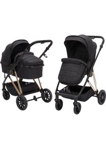 Kombi-Kinderwagen fillikid "Fill Elix", Baby, schwarz, Stahl, Kinderwagen Kombi-Kinderwagen, Babywanne einfach zum Sportsitz umbaubar