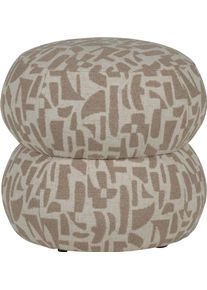Hocker Woood "Anic mit Sunny-Gewebtem Bezug, B 43 x T 43 x H 40 cm", beige (sand), B:43cm H:40cm T:43cm, Hocker, Hocker, Sehr hohe Verschlei&szlig;festigkeit, pflegeleicht, montiert geliefert