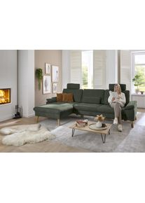 Ecksofa DIE PLANBAR "PP-PF24075 L-Form, Breite 286 cm", cyber moos, B:286cm T:178cm, 100% recyceltes Polyester, Sofas, Ecksofa, optional mit Kopfst&uuml;tzen, Bettfunktion, mot.Ottomane, Sitztiefenverst.
