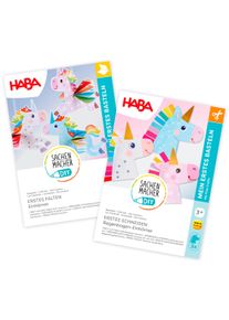 Kreativset Haba "2er Bastelsets Erstes Basteln Einh&ouml;rner", bunt, Kreativsets, Kinder, Kreativset
