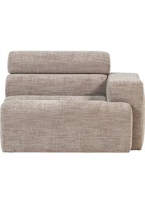 Sessel Woood "Novi mit Bezug und verstellbarer Nackenst&uuml;tze B 109 x T 113 x H 86 cm", beige (natur, melange), B:109cm H:86cm T:113cm, Sessel, Sessel, Tragkraft 120 kg, Vasa-Melange, Kliksystem f&uuml;r Elementen-Kombination