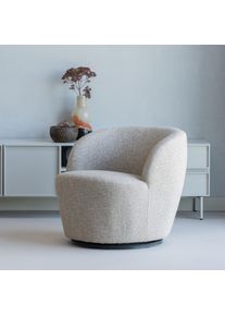 Drehsessel Woood "Serra", beige (natur, melange), B:70cm H:68cm T:77cm, Sessel, Drehsessel, Hohe Verschlei&szlig;festigkeit, Tragkraft 120 kg, Leinenmischung im Bezug