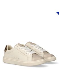 Sneaker Tommy Hilfiger, M&auml;dchen, Gr. 35, metallic, beige, Lederimitat, Schuhe Sneaker, Freizeitschuh, Halbschuh, Schn&uuml;rschuh mit Kontrastbes&auml;tzen