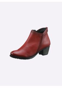 Stiefelette Heine, Damen, Gr. 37, rot, Glattleder, Leder, Rindsleder, Schuhe Stiefelette