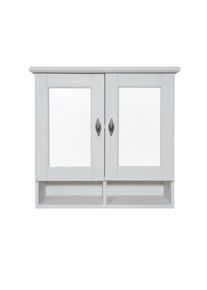 Badezimmerspiegelschrank OTTO HOME "Rauna", wei&szlig;, B:64cm H:60cm T:23cm, Massivholz, Schr&auml;nke, Badezimmerspiegelschrank, aus massiver Kiefer, Breite 64 cm, mit Spiegel, made in EU