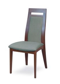 Esszimmerstuhl Home Affaire "CLIO", nuss, watergr&uuml;n, nussbaum, watergr&uuml;n, B:48cm H:101cm T:58cm, Massivholz, St&uuml;hle, Esszimmerstuhl, Stuhl mit wasserabweisender Stoff