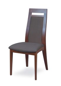 Esszimmerstuhl Home Affaire "CLIO", nuss, ash, nussbaum, ash, B:48cm H:101cm T:58cm, Massivholz, St&uuml;hle, Esszimmerstuhl, Stuhl mit wasserabweisender Stoff