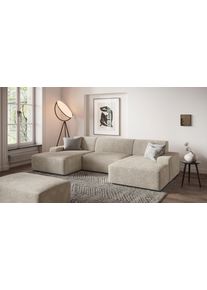 Hocker Trendmanufaktur "Wien, XXL Polsterhocker, passende Erg&auml;nzung zur Serie", cream, B:115cm H:44cm T:66cm, 92%Polyester, 8%Polyamide, Hocker, Hocker, in trendigem Cordstoff, gro&szlig;z&uuml;ge Breite von 112 cm