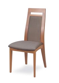 Esszimmerstuhl Home Affaire "CLIO", buche, taupe, buche natur, taupe, B:48cm H:101cm T:58cm, Massivholz, St&uuml;hle, Esszimmerstuhl, Stuhl mit wasserabweisender Stoff