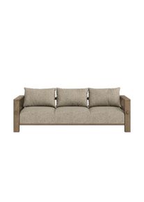 Sofa Karup Design "Bare Sofa, Schlafsofa mit Boxspring, 3-Sitzer, Couch, Bettfunktion", carob braun, warm sand, B:225cm H:82cm T:94cm, Bezug: 100% Polyester. Kissenf&uuml;lling: Schaumstoffgranulat, Sofas, Sofa, Boxspring-Matratze mit Sprungfedern, 3 R&uuml;ckenkissen, Made in Europe