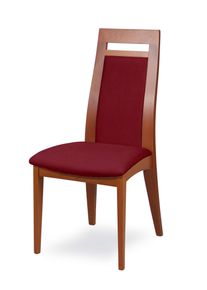 Esszimmerstuhl Home Affaire "CLIO", rot (kirsch, bordeaux, kirschbaum, bordeaux), B:48cm H:101cm T:58cm, Massivholz, St&uuml;hle, Esszimmerstuhl, Stuhl mit wasserabweisender Stoff