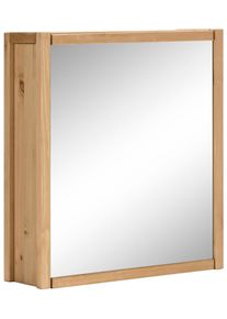Spiegelschrank Home Affaire "Tina", braun (natur), B:61,5cm H:70cm T:20cm, Massivholz, Schr&auml;nke, Spiegelschrank, Badm&ouml;bel, Spiegel, Breite 61,5 cm, Massivholz