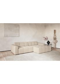 Ecksofa COTTA "Sento", nature, B:280cm H:76cm T:172cm, 96% POLYESTER (PES) 4% POLYAMID (PA), Sofas, Ecksofa