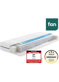 f.a.n. Taschenfederkernmatratze FAN "Solina Top T, 90x200 & mehr, 7 Zonen Wendematratze in 2 H&auml;rten", wei&szlig;, B:80cm H:22cm L:200cm, Bezug: 100% Polyester. Steppf&uuml;llung: 100% Polyester, Matratzen, Taschenfederkernmatratze, Haus & Garten Test "GUT", getestet in Gr. 90x200, H2+H3