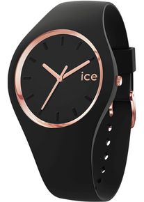 Ice Watch Quarzuhr ICE-WATCH "ICE glam - S37 - 3H", schwarz, Armbanduhren, Damen, Quarzuhr, Armbanduhr, Damenuhr, Silikonarmband, analog