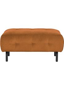Hocker Woood "Lloyd mit Loma-Velvetbezug mit Metallgestell, B 90 x T 90 x H 45 cm", braun (zimt), B:90cm H:45cm T:90cm, Hocker, Hocker, Maximale Verschlei&szlig;festigkeit, Pfleiglicht, einfach zu montieren