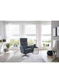 Relaxsessel DIE PLANBAR "PN-RS20038 mit Metallsternfu&szlig; inkl. Relaxfunktion und Kopfverstellung", blau (torro graphite blau), B:78cm H:109cm T:83cm, Sessel, Relaxsessel, 360 drehbar, mit Gasdruckverstellung