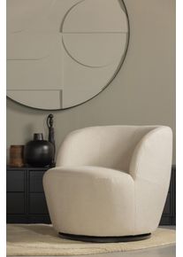 Drehsessel Woood "Serra", beige (creme), B:70cm H:68cm T:77cm, Sessel, Drehsessel, Hohe Verschlei&szlig;festigkeit, Tragkraft 120 kg, montiert geliefert