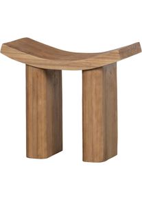 Hocker Woood "Japan aus Paulowniaholz mit matter Schutzschicht B 50 x T 25 x H 45 cm", natur, B:50cm H:45cm T:25cm, Hocker, Hocker, Tragkraft 110 kg,Pflegeleicht,sichtbare Maserung, einfach zu montieren