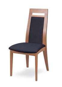 Esszimmerstuhl Home Affaire "CLIO", buche, schwarzgrau, buche natur, schwarzgrau, B:48cm H:101cm T:58cm, Massivholz, St&uuml;hle, Esszimmerstuhl, Stuhl mit wasserabweisender Stoff