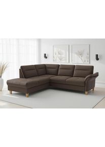 Sit & More Ecksofa SIT & MORE "Pamela", beige (mocca), B:218cm H:90cm T:212cm, 100% Polyester, Sofas, Ecksofa