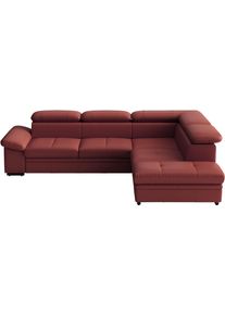 Sit & More Ecksofa SIT & MORE "Viola", braun (merlot), B:249cm H:73cm T:226cm, Sofas, Ecksofa, optional mit Bettfunktion