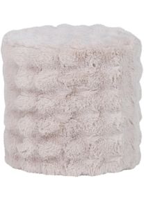 Hocker Woood "Olven mit Dream-Flauschbezug und runder Form B 46 x T 46 x H 46 cm", natur, B:46cm H:46cm T:46cm, Hocker, Hocker, Gute Verschlei&szlig;festigkeit, flauschige Haarstruktur, montiert geliefert