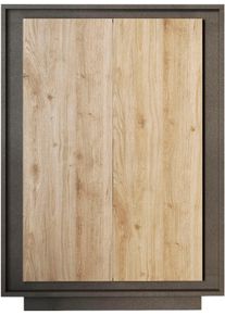 Highboard Home Affaire "Sky, B/H 106/171 cm, Stauraumschrank/Hochkommode, 2 T&uuml;ren", lava, eiche cadiz dekor, B:106cm H:171cm T:40cm, Holzwerkstoff, Sideboards, Highboard, Softclosing, Korpus & Front 22 mm stark, Rahmen-Optik
