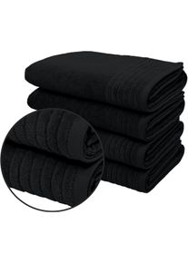 Duscht&uuml;cher OTTO HOME "Sanremo Premium, Premium Handt&uuml;cher, 600 gr/m&sup2;, 70x140cm", schwarz, B:70cm L:140cm, Frottier, Frottier, Handt&uuml;cher, Duscht&uuml;cher, mit Bord&uuml;re, flauschig und weich, dicke Qualit&auml;t, 5 Jahre Garantie