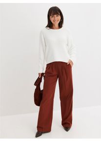 Webhose Inspirationen, Damen, Gr. 40, Normalgr&ouml;&szlig;en, dunkelrot, 77% Polyester, 20% Viskose, 3% Elasthan, unifarben, Hosen Webhose
