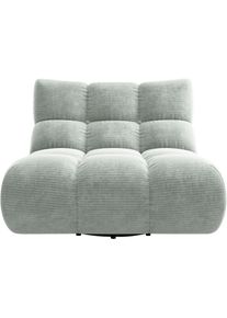 1,5-Sitzer Home Affaire "Cozy Bubble, 360 drehbarer Sessel, Breite 107 cm", silber, B:112cm H:82cm T:108cm, 100% Polyester, Sofas, 1 5-Sitzer, mit eleganter Steppung, Rundumbezug & weicher Polsterung